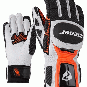 Ziener Herren Renn handschuhe GRANDO 7,5 Schwarz Black Orange Race Gloves