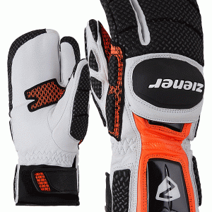 Ziener Herren Renn faustlinge GRANDOS Lobster 7,5 Schwarz Black Orange Mittens