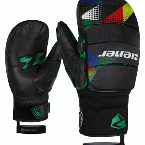 Ziener Herren Renn faustlinge GLADiATOR 8,5 Multi Schwarz Race Mitten Warm Wool