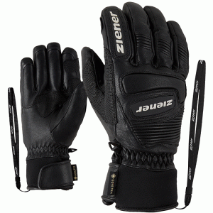 Ziener Herren Renn Handschuhe GUARD GTX 8,5 Schwarz Black Leder GoreTex Race Gloves
