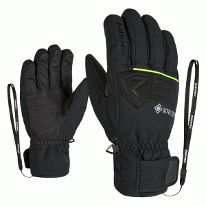 Ziener Herren Skihandschuhe GREGGSON GTX 8,5 GoreTex Schwarz Gelb Mens Glove