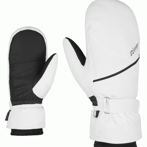 Ziener Damen Ski faustlinge KiANi GTX Weiß White 7,5 Ladies GORETEX Warm Mittens