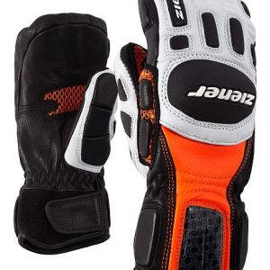 Ziener Junior Renn Skifaustlinge LEXOM 5,5 Orange Weiss 9 134 Kids Race Mittens
