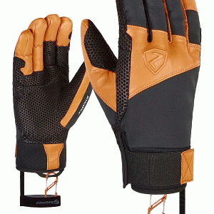 Ziener Herren Ski Handschuhe GAVANUS AS PR 8,5 Black Tan AquaShield PrimaLoft