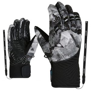 Ziener Kiwa AS Damen Skihandschuhe Grey Print AquaShield Ladies Ski Gloves