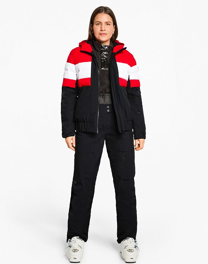 Oberau-Skibekleidung Ladies ski-outfit Ziener TINDIA Z Lady Rot Red Ski Jacket Oberau Skibekleidung de Ski Jacket Damen Skijacke