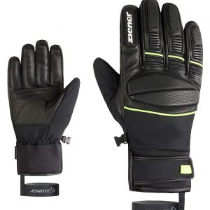 Ziener GOMIN Z AS Black Lime Herren Skihandschuhe AquaShield