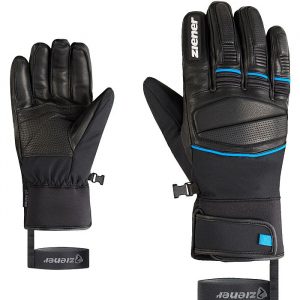 Ziener GOMIN Z AS Black Persian Blue Mens Skihandschuhe AquaShield