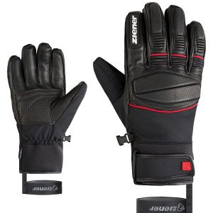 Ziener GOMIN Z AS Black Red Mens Skihandschuhe AquaShield